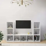 Vidaxl - Tv-schr&auml;nke 3 Stk. Wei&szlig; 107x35x37 Cm Holzwerkstoff