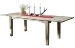 Esstisch Mit Ansteckplatten Sheesham 160-200/240x90x76 Grau Ge&ouml;lt Leeds 53