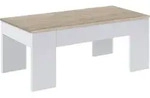 Mobimarket - Kit Tisch Caff&eacute; Elevabile 43x100x50cm Weiss Eiche