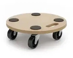 Transportroller 250 Kg 380 Mm, Rund, Mdf M&ouml;belroller, Rollbrett Mit 4 Lenkrollen,