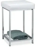 Relaxdays Hocker Gepolstert, Kleiner Sitzhocker, Quadratisch, Polsterhocker Mit