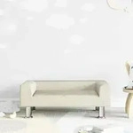 Kindersofa Creme 70x45x26,5 Cm Samt Vidaxl