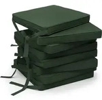 8er Set Loft Sk Stuhlkissen Dunkelgr&uuml;n, 45x40x5cm