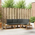 Vidaxl Outdoor Sofa Set With Cushion 4 Piece Natural And Anthracite
