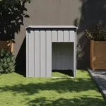 Vidaxl - Hundeh&uuml;tte Mit Dach Hellgrau 110x103x109 Cm Verzinkter Stahl