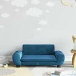 Kindersofa Blau 70x45x33 Cm Samt - Vidaxl