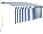 Automatisches Markise Windsensor Led Blau/wei&szlig;