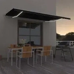 Manueller Einziehbarer Markisen Mit Led 500x350 Cm Anthrazit