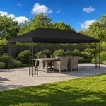 Vidaxl Garden Gazebo 6 X 3 M Black Polyester And Steel 190
