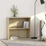 Vidaxl 2-tier Book Cabinet Sonoma Oak 80x30x76.5 Cm Engineered Wood