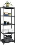 Industrial Design Metallregal 61x41x170 Standregal 5 Ebenen Metall Regal Schwarz