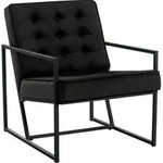 Lounger Avon Samt Schwarz