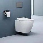 Doporro H&auml;nge-wc Wei&szlig; Wand-wc Toilette Mit Soft-close Sp&uuml;lrandloses Aus...