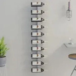 Wand-weinregal F&uuml;r 10 Flaschen Wei&szlig; Metall Vidaxl