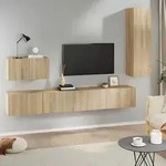Vidaxl - 4-tlg. Tv-schrank-set Sonoma-eiche Holzwerkstoff
