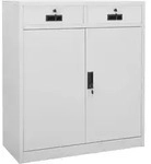 B&uuml;roschrank Hellgrau 90x40x102 Cm Stahl - Vidaxl