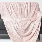 Homescapes - Samt-jacquard-decke Mora - Tagesdecke Rosa, 160 X 200 Cm