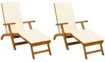 Liegestuhl Zum Verstellen Und Klappen 2 Pcs 55 X 146 X 91 Cm Vidaxl