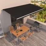 Vidaxl Markise Automatisch Einziehbar 600x350 Cm Anthrazit