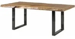 Baumtisch Mango 200x100x77 Natur Lackiert / U-beine Anthrazit Gl&auml;nzend Freeform 5
