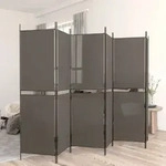 Vidaxl 6-panel Room Divider Anthracite 300x180 Cm Fabric