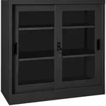Vidaxl Sliding Door Cabinet Anthracite 90x40x90 Cm Steel