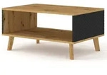 Couchtisch Luxi 90x60 Cm Eiche Artisan / Schwarz Matt