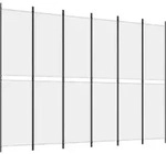 Vidaxl 6-panel Room Divider White 300x220 Cm Fabric