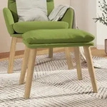 Fu&szlig;hocker Hellgr&uuml;n 45x29,5x35 Cm Samt Vidaxl