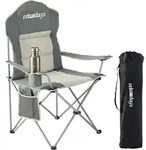 Relaxdays Camping Stuhl, Faltbar, Tragetasche, Getr&auml;nkehalter, 160 Kg,...