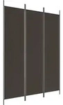 3-tlg. Paravent Braun 150x200 Cm Stoff Vidaxl