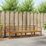 Vidaxl Outdoor Sofa Set 3 Pcs Natural Solid Acacia Wood