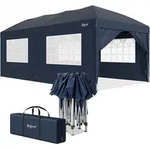 Zelsius Faltbarer Pavillon 3x6 M Mit Seitenw&auml;nden, Blau, Faltpavillon Uv30,