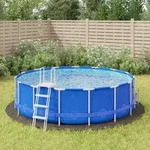 Vidaxl Pool Ground Sheet &Oslash; 428 Cm Round Non-woven Fabric Light Grey