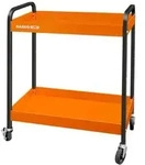 Rollwagen Mit Zwei Ablagen Aus Aluminium, Orange, 759 Mm X 432 Mm X 1025 Mm -...