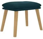 Fu&szlig;hocker Blau 45x29,5x35 Cm Samt Vidaxl