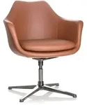 B&uuml;rostuhl / Loungesessel Artemia Kunstleder Braun Hjh Office