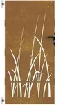 Gartentor 85x175 Cm Cortenstahl Gras-design Vidaxl