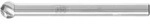 Pferd Tools Hartmetall Hochleistungsfr&auml;sstift Inox Kugel Kud &Oslash; 04x03 Mm...