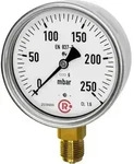 Riegler - Kapselfedermanometer, G 1/2 Radial Unten, 0 - 40 Mbar, &Oslash; 100