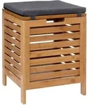 Badhocker Bamboo Mit W&auml;schekorb, 2in1
