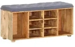 Vidaxl Eingangsbank Aus Mangoholz 100x35x47 Cm Braun