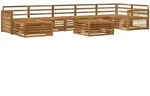 Outdoor-sofagarnitur 8 Pcs Natur Vidaxl