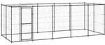 Outdoor-hundezwinger Mit &Uuml;berdachung Stahl 12,1 M2 - Vidaxl