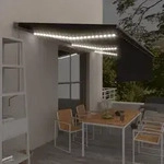 Automatisches Markise Mit Windsensor/led 6x3 M Anthrazit