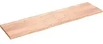 Vidaxl - Wandregal Hellbraun 200x50x(2-4) Cm Massivholz Eiche Behandelt