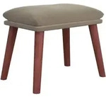 Fu&szlig;hocker Hellgrau 45x29,5x35 Cm Samt Vidaxl