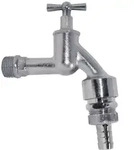 Kirchhoff Ms Auslaufventil Knebelgriff,chrom Matt, 1/2"ag X 3/4"ag X 1/2"t,