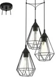 Eglo - 3er Pendelleuchte Tarbes Schwarz &Oslash; 31 Cm E27 Pendelleuchte