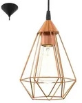 Eglo - Pendelleuchte Tarbes Kupfer-schwarz &Oslash; 17,5 Cm E27 Pendelleuchte